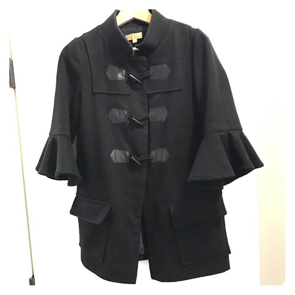 Princess Vera Wang bell sleeved pea coat
